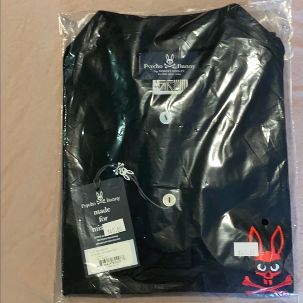 Black Psycho Bunny polo boys size L